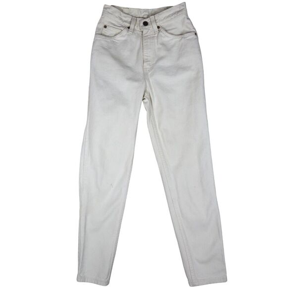 Vintage Levi’s Orange Tab 912 Slim Taper Jeans 3 Short CreamWhite USA High Rise - Picture 2 of 13